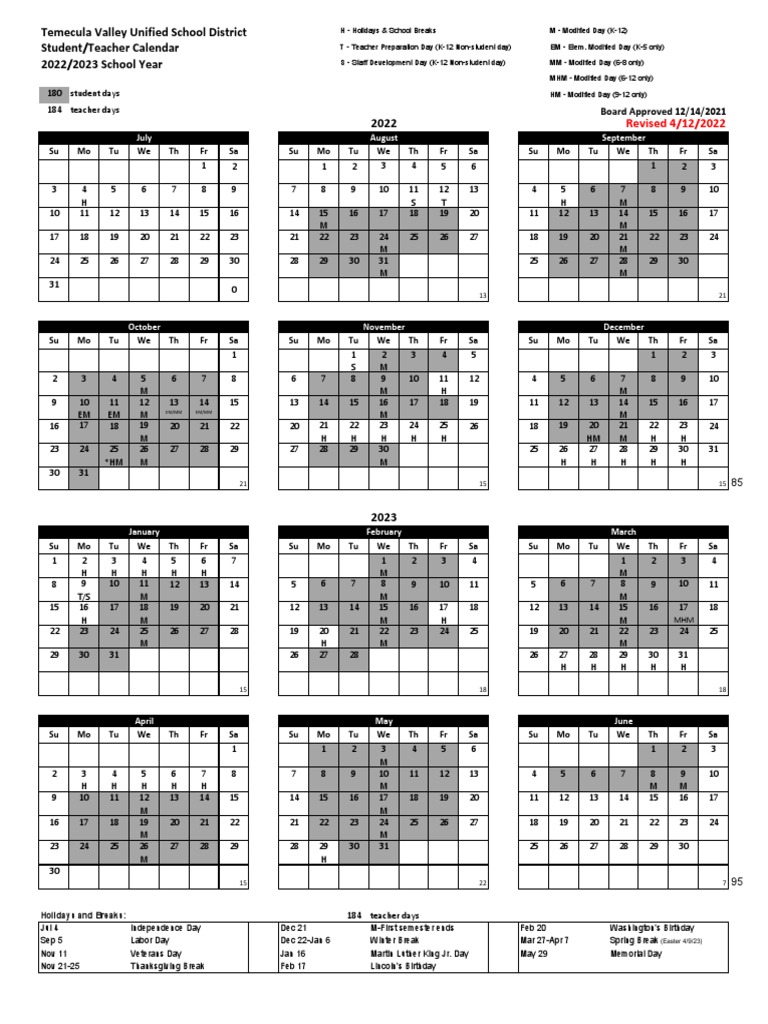20222023 StudentTeacher Calendar New PDF Festival Public Holiday