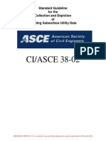 CI/ASCE 38-02: Standard Guideline For The Collection and Depiction of Existing Subsurface Utility Data