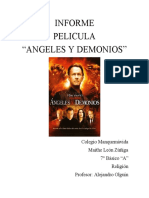 Informe Pelicula Angeles y Demonios
