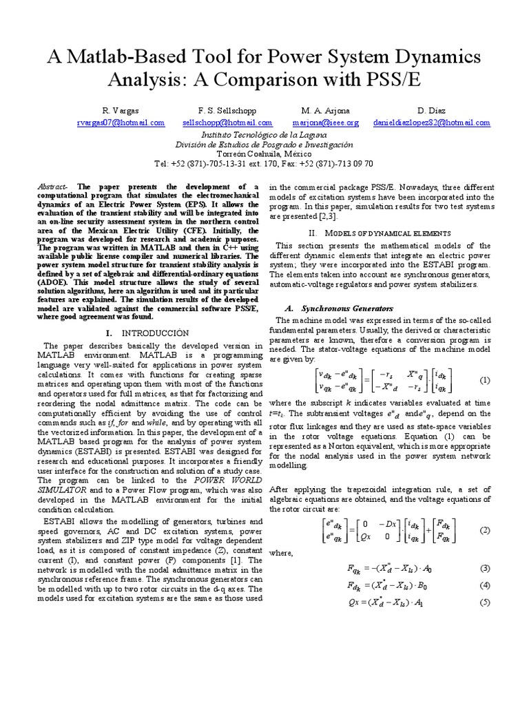 A Comparison of Power System Dynamics Simulation Capabilities Between a