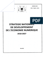 Stratégie Nationale de Développment de Economie Numérique 2018-2020