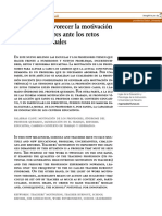 Claves para Favorecer La Motivación de Los Profesores Ante Los Retos Educativos Actuales