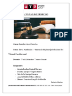 Facultad de Derecho: Curso: Introducción Al Derecho Tema: Tarea Académica 1 - Sentencia Del Pleno Jurisdiccional Del
