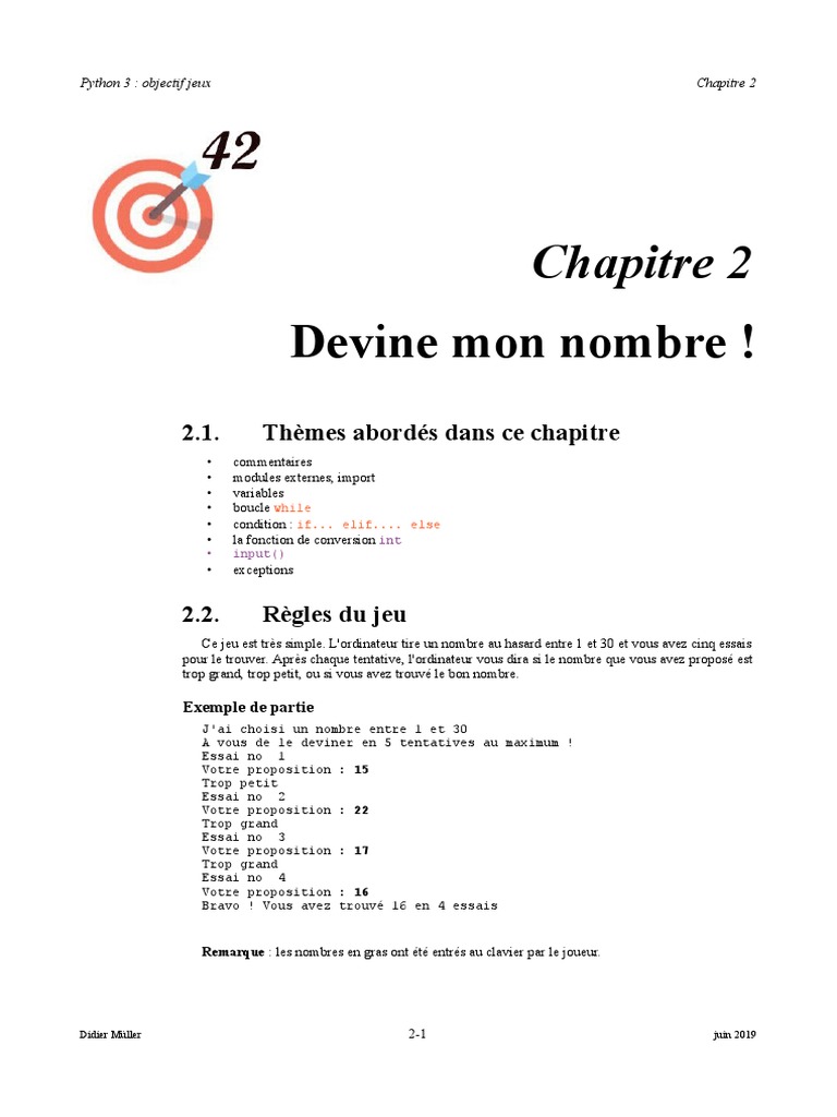 Chapitre 2 | PDF | Structure de contrôle | Python (Langage de ...