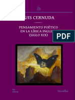Pensamiento Poético en La Lírica Inglesa (Siglo XIX) - Cernuda Bidón, Luis