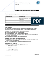 BSBITU306-Design and Produce Business Documents.: Assessment Task-1: Project