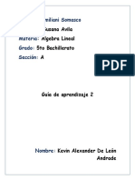 5to Bachillerato Computacion A Kevin Alexander de Leon Andrade Algebra Guia de Aprendizaje 2