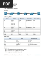 7.4.2 Lab - Implement DHCPv4