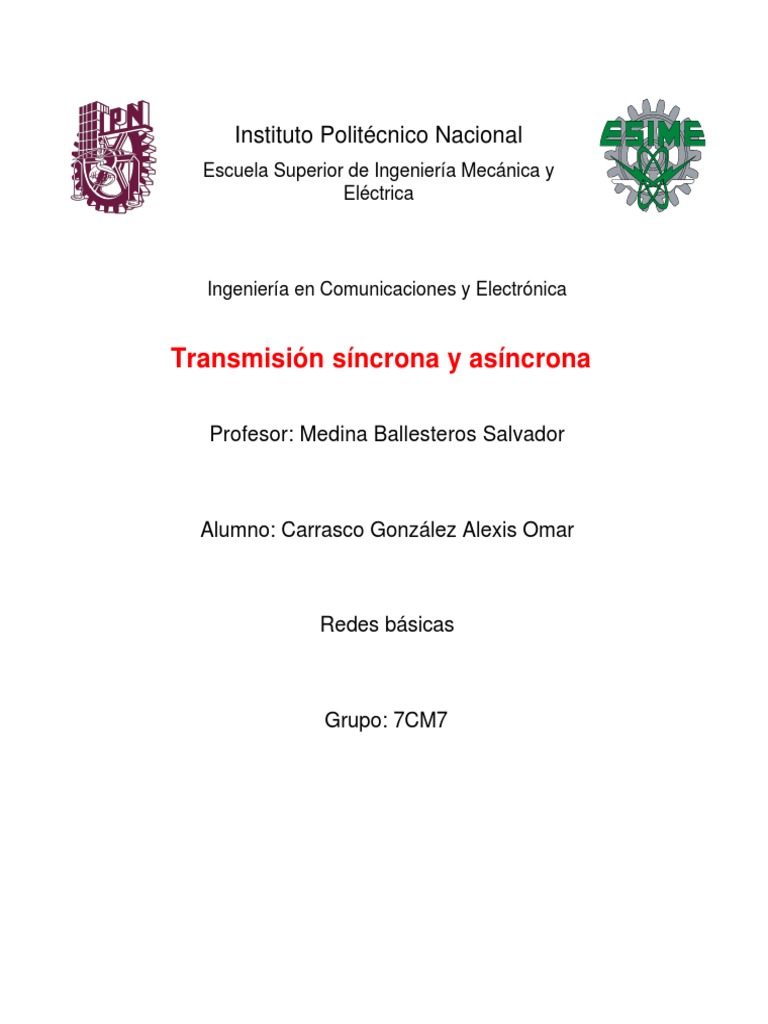 Transmisión asíncrona y síncrona comparación de dos modos de