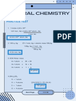General Chemistry: Practice Test