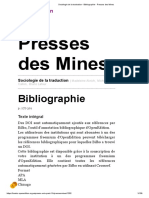 Sociologie de La Traduction - Bibliographie - Presses Des Mines