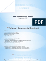 Anamnesis Keluhan Respirasi: Bagian Pulmonologi RSUD Dr. Hadrianus Pangururan, 2020