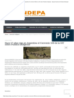 Hace 17 Años Rige en Argentina El Convenio 169 de La OIT Sobre Pueblos Indígenas - Equipo Nacional de Pastoral Aborigen