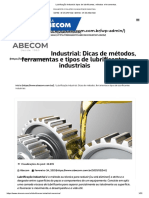 Lubrificação Industrial - Tipos de Lubrificantes, Métodos e Ferramentas