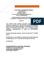 Certificacion Laboral Fundacion