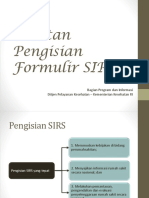 Catatan Pengisian Formulir SIRS