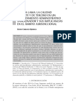 Calidad de Parte y Tercero en Procedimiento Administrativo Sancionador