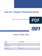 UME1601: Design of Mechanical Drives: Bevel, Worm and Cross Helical Gears