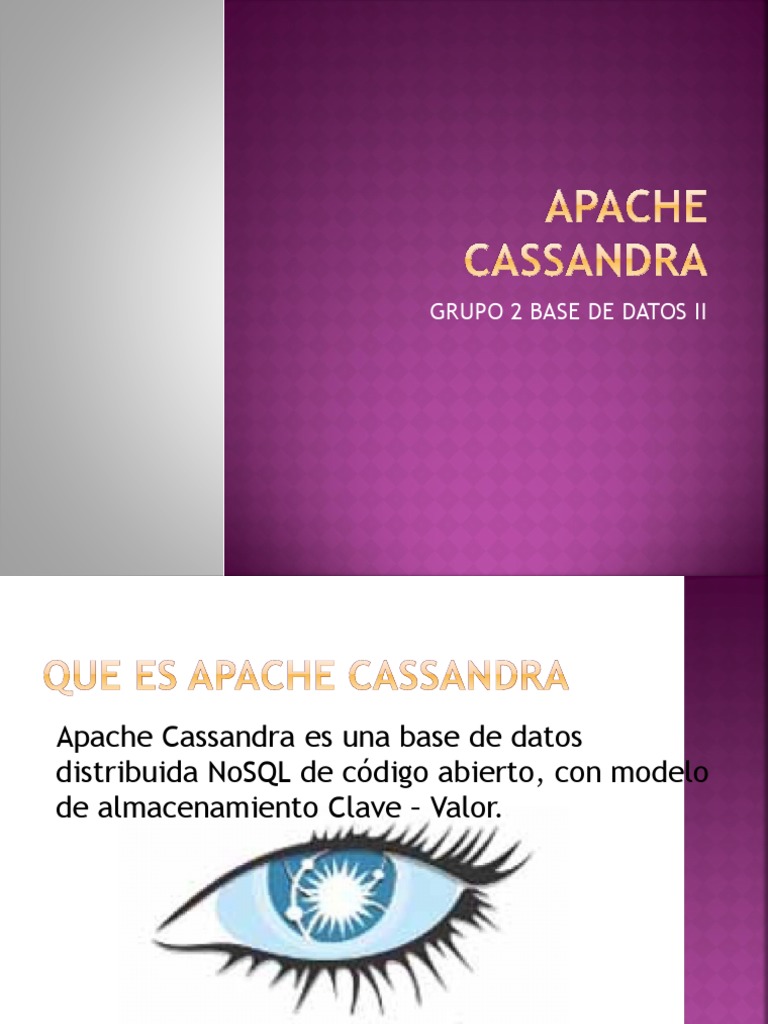 Apache Cassandra: Base de Datos NoSQL | PDF | No Sql | Gestión de ...