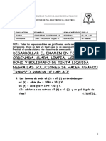 Circuitos Eléctricos 2 Examen 1 UNMSM 2021-2