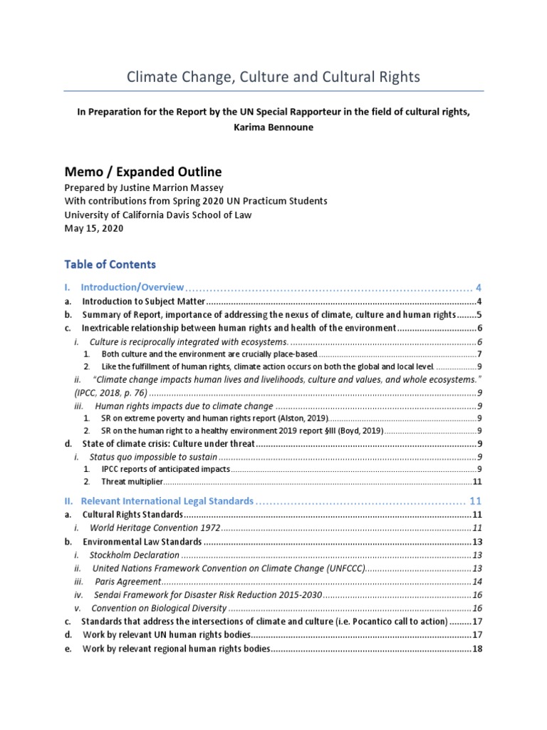 Climate Change and Cultural Rights Impact | PDF | Climate Change ...