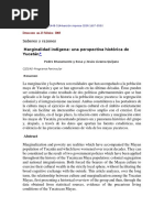 Pedro Bracamonte - Marginalidad Indigena Una Perspectiva Historica de Yucatan