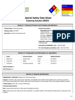 Cleaning Solution MSDS: Section 1: Chemical Product and Company Identification