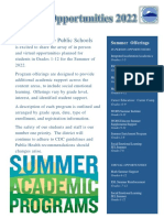 Summer Opprotunities Brochure 2022