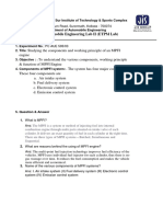 Automobile Engineering Lab II (ETPM Lab)