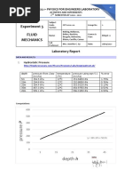 Experiment 5 Fluid Mechanics: Laboratory Report