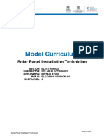 Model Curriculum: Solar Panel Installation Technician