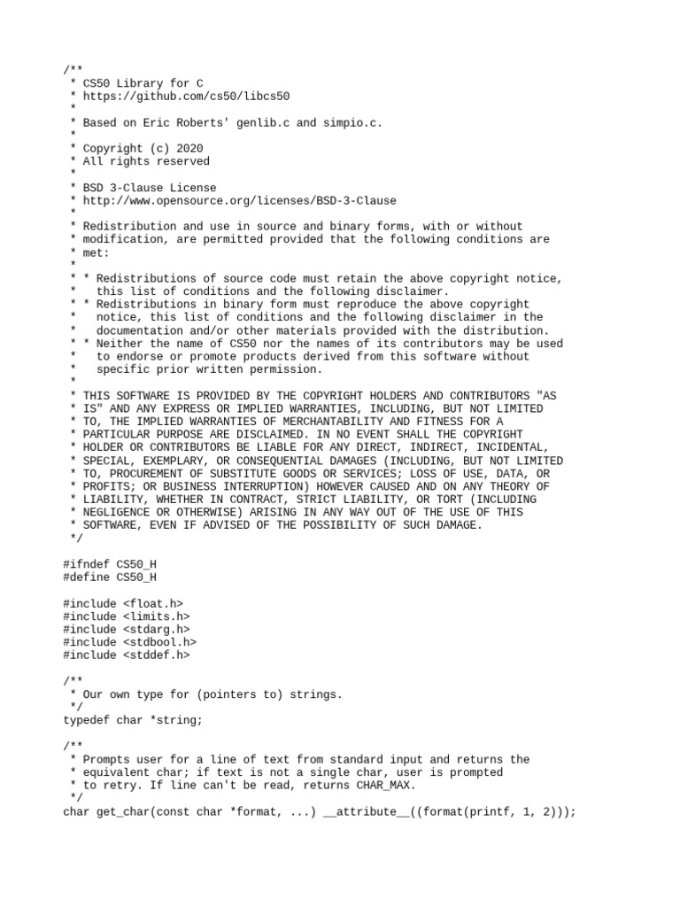 cs50 H | PDF | Computing | Software Engineering
