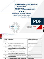 INSTITUTE-University School of Business DEPARTMENT-Management M.B.A
