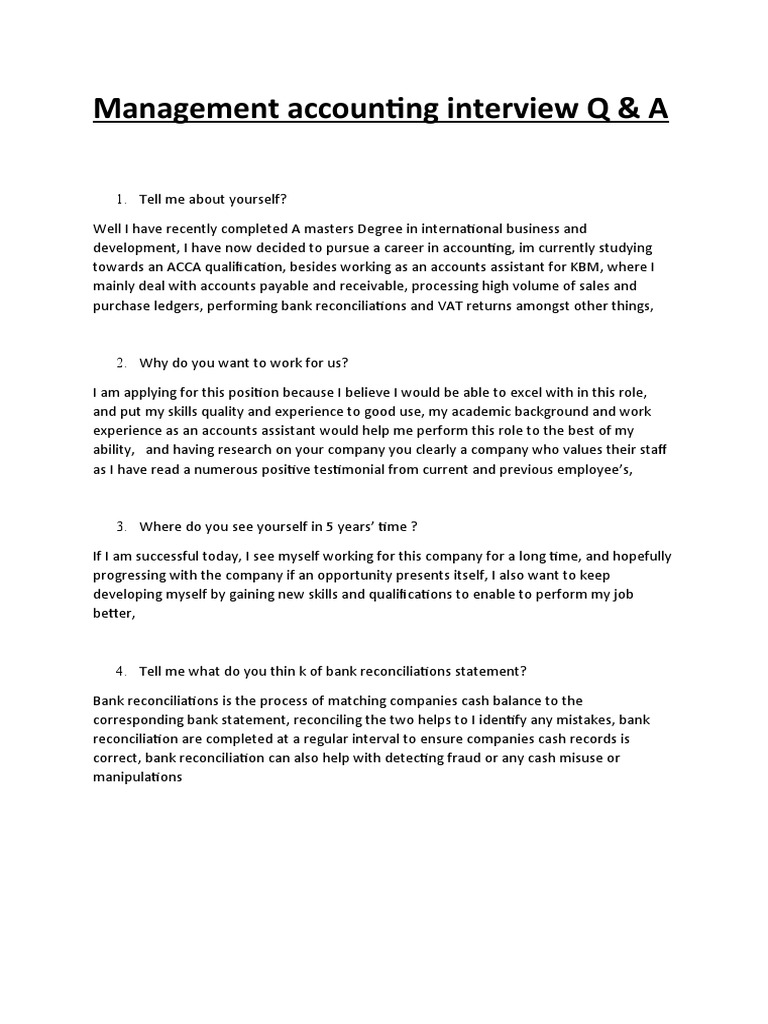 Management Accounting Q & A PDF Expense Statement