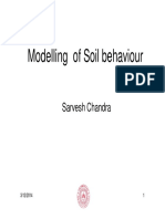Modelling of Soil Behaviour: Sarvesh Chandra