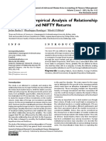 A Study On Empirical Analysis of Relationship Between FPI and NIFTY Returns