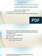 Lesson No. 4 Transfer Functions, Poles and Zeros