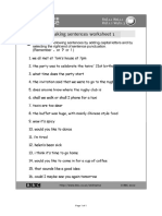 BBC Skillswise - Sentences - Worksheet 1 - Sentence Punctuation