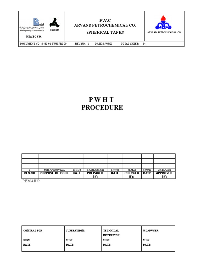 Post Weld Heat Treatment Procedure | PDF | Thermocouple | Thermal ...
