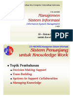 MSI 10 Sistem Penunjang Untuk Knowledge Work