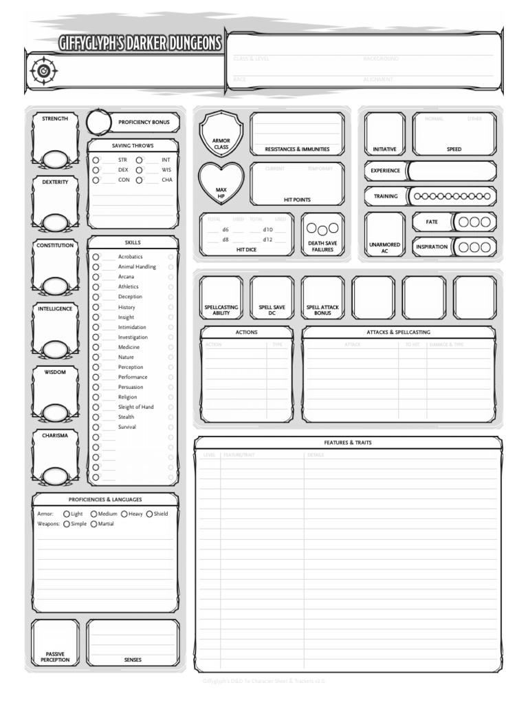 Saving Throws Class & Level Background PDF Role Playing Games