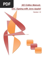 SEZ Online Manual-DSC Signing With Java Applet: V Ersion 1.0