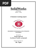 Solidworks: A Summer Training Report