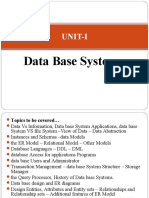 Unit-I: Data Base Systems