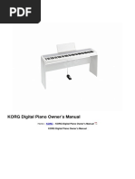 KORG Digital Piano Owner's Manual: User Manuals Simplified