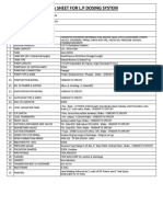 Data Sheet For L.P Dosing System