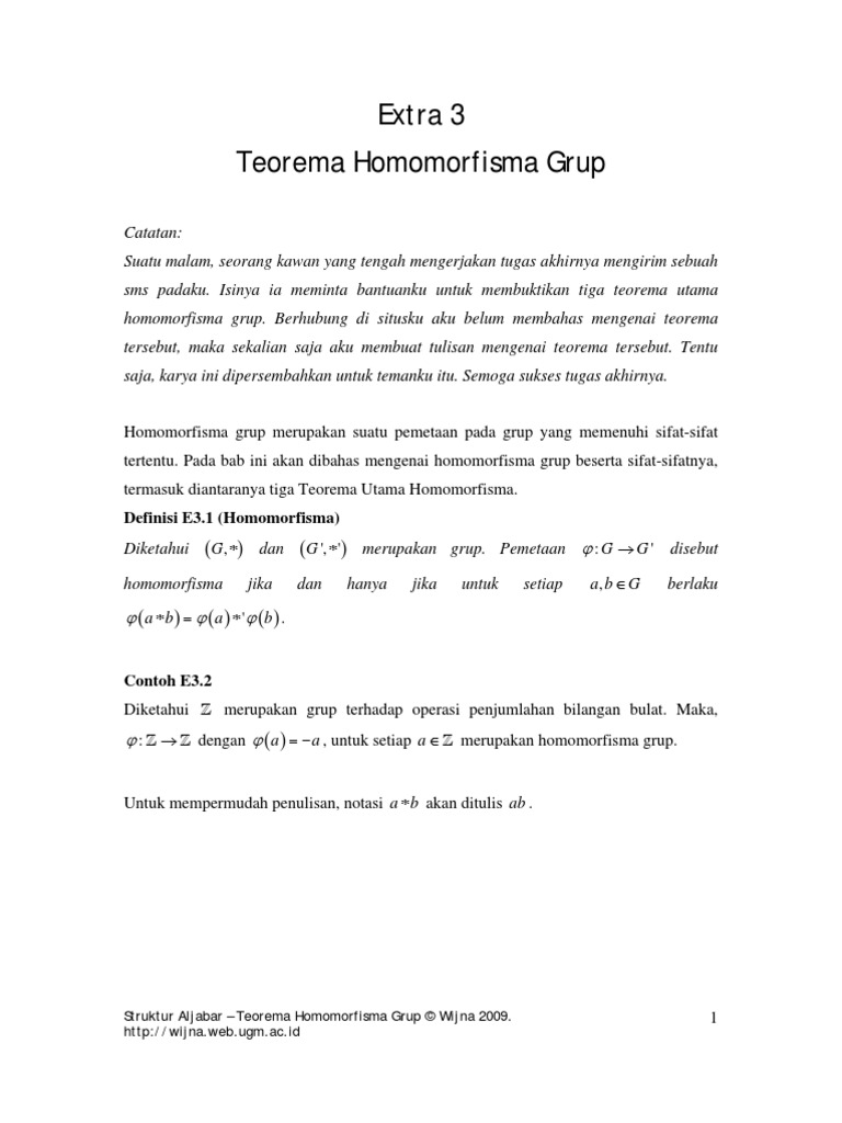 Contoh Soal Dan Penyelesaian Homomorfisma Ring