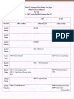 Ug Time Table June 2022