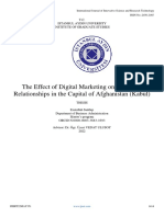 The Effect of Digital Marketing On Customer Relationships in The Capital of Afghanistan (Kabul)