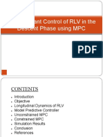 Fault Tolerant Control of RLV in The Descent Phase Using MPC